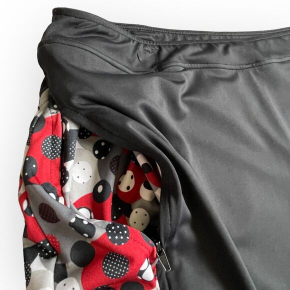 Golfher Golf Skort Women Size‎ L Black Zip Pockets Stretch Pull-On Lined - Picture 4 of 9